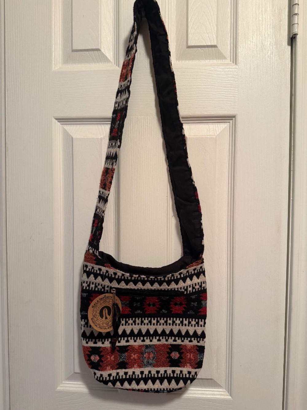 NWT Kala Imports Boho Woven Crossbody Bag Tribal Aztec Festival Sling Purse